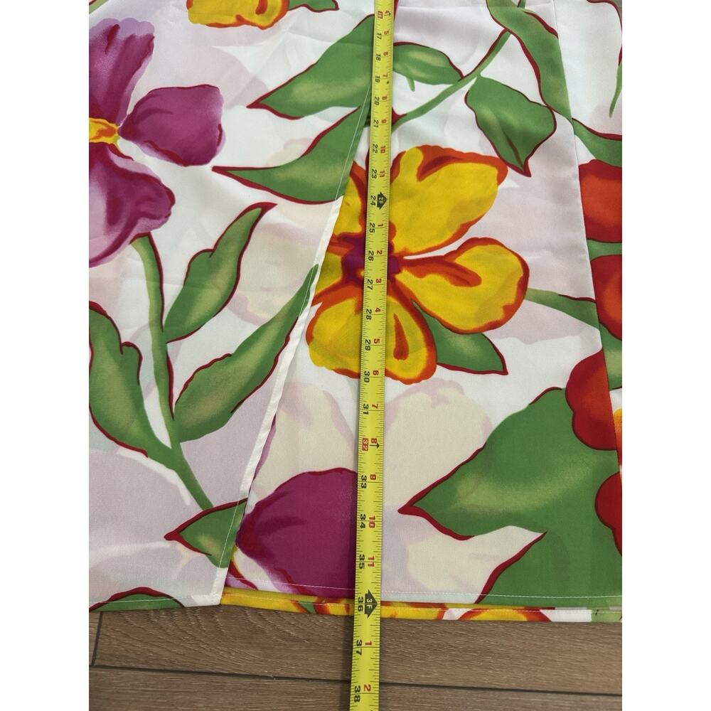 Vintage Patricia Jones Size 8 USA Tropical Wrap Skirt Highrise Colorful 80s 90s - Picture 5 of 16